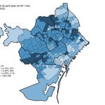 El mapa de la población de más de 65 años repartida por barrios