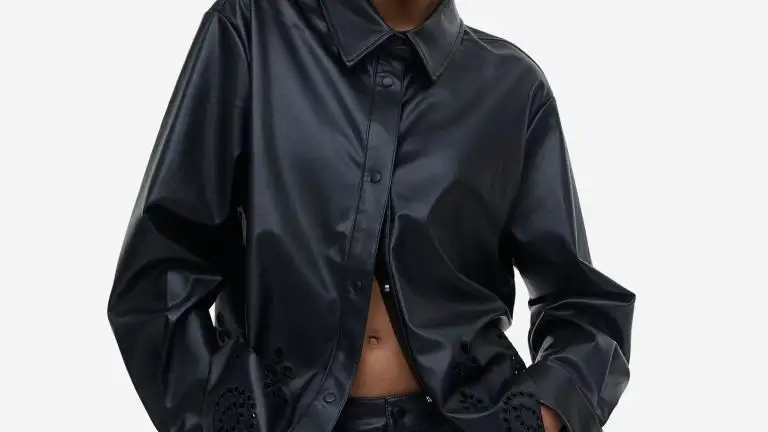 Camisa con bordado inglés H&M