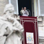 El Papa este fin de semana durante el rezo de Ángelus en el Vaticano