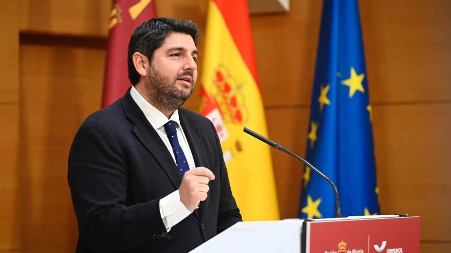 El presidente de la Comunidad, Fernando López Miras, presentó hoy el balance de la acción del Gobierno de la Región de Murcia durante la legislatura 2019-2023