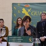 La directora general de la Guardia Civil, María Gámez, presenta el proyecto en presencia de Barcones, Gallizo y Carlos Martínez