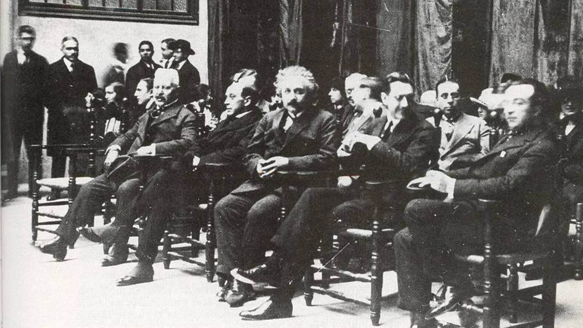 Una imagen de Einstein en la Escola Industrial de Barcelona