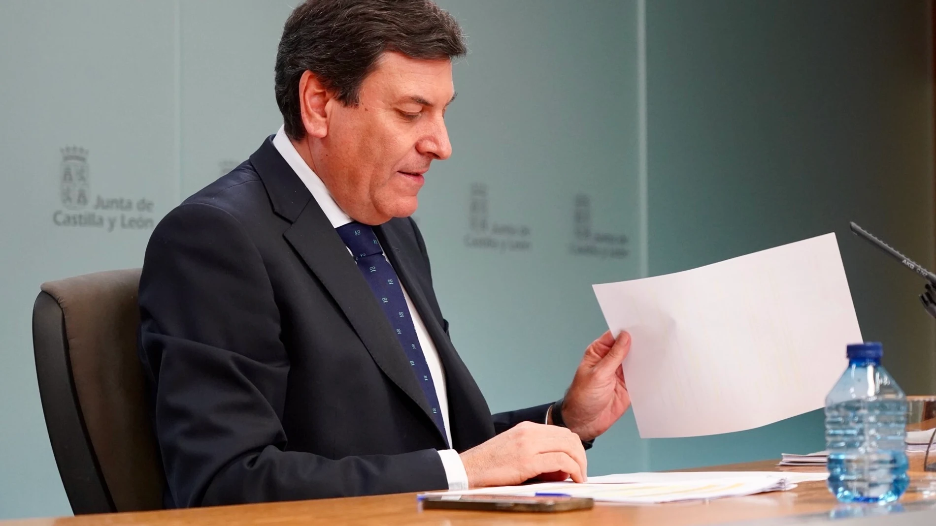 Fernández Carriedo durante la rueda de prensa del Consejo de Gobierno