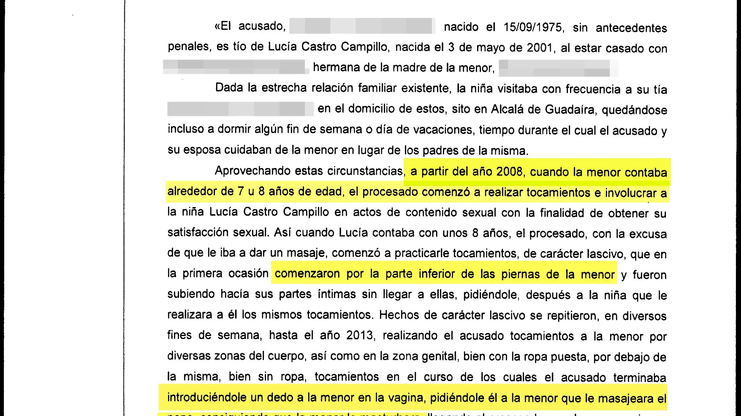 La sentencia del Supremo que confirma los 11 años de prisión para el pederasta