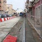 Imagen de una de las vías en obras en Murcia
