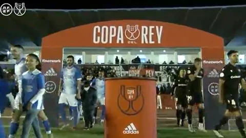 Una imagen del Huracán Melilla - Levante, el partido sospechoso, antes de que empezara