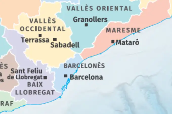 Estas son las tres únicas comarcas (de 41) que superan el medio millón de habitantes incluyendo Barcelona