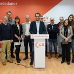 Gemma Villarroel con los candidatos de Ciudadanos a las municipales