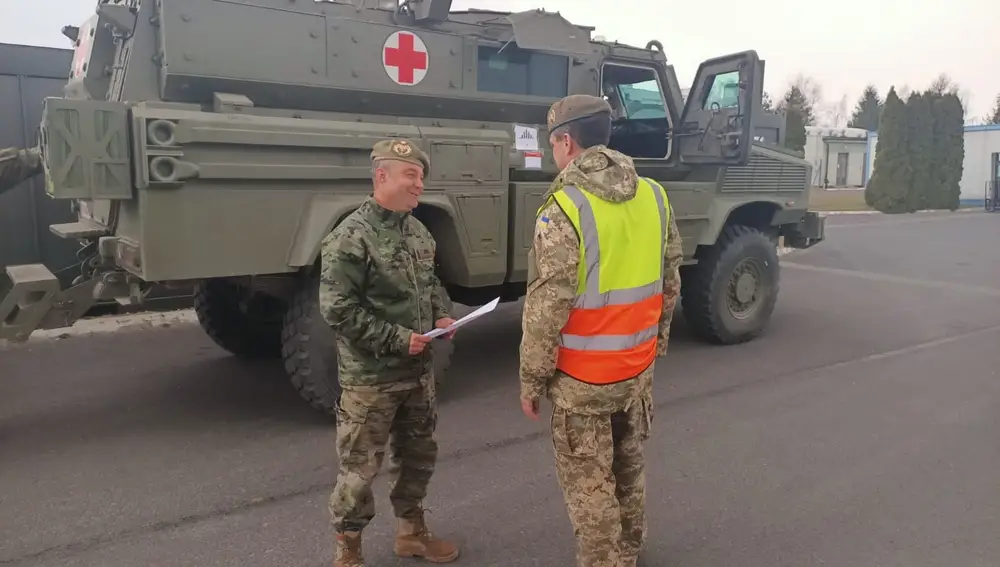 Ambulancia blindada donada por el Ejército