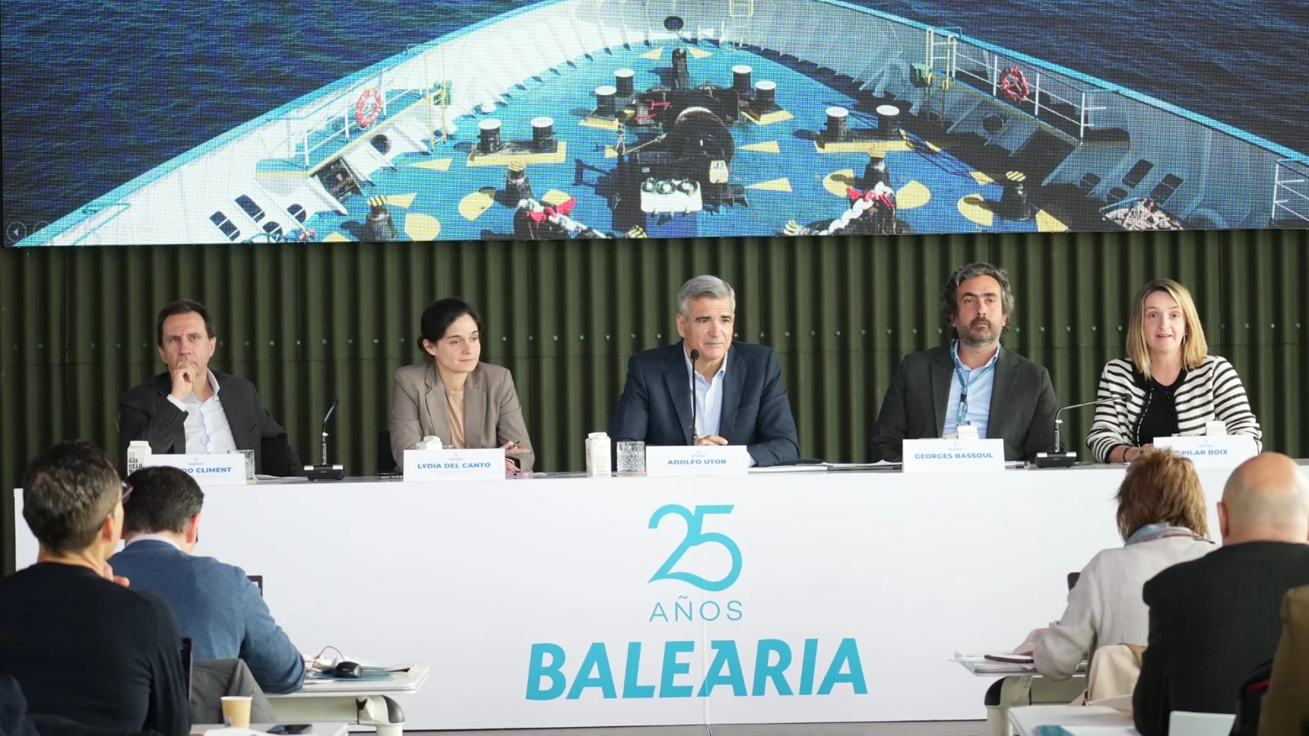 El presidente de Baleària, Adolfo Utor, ha presentado los resultados de la naviera.