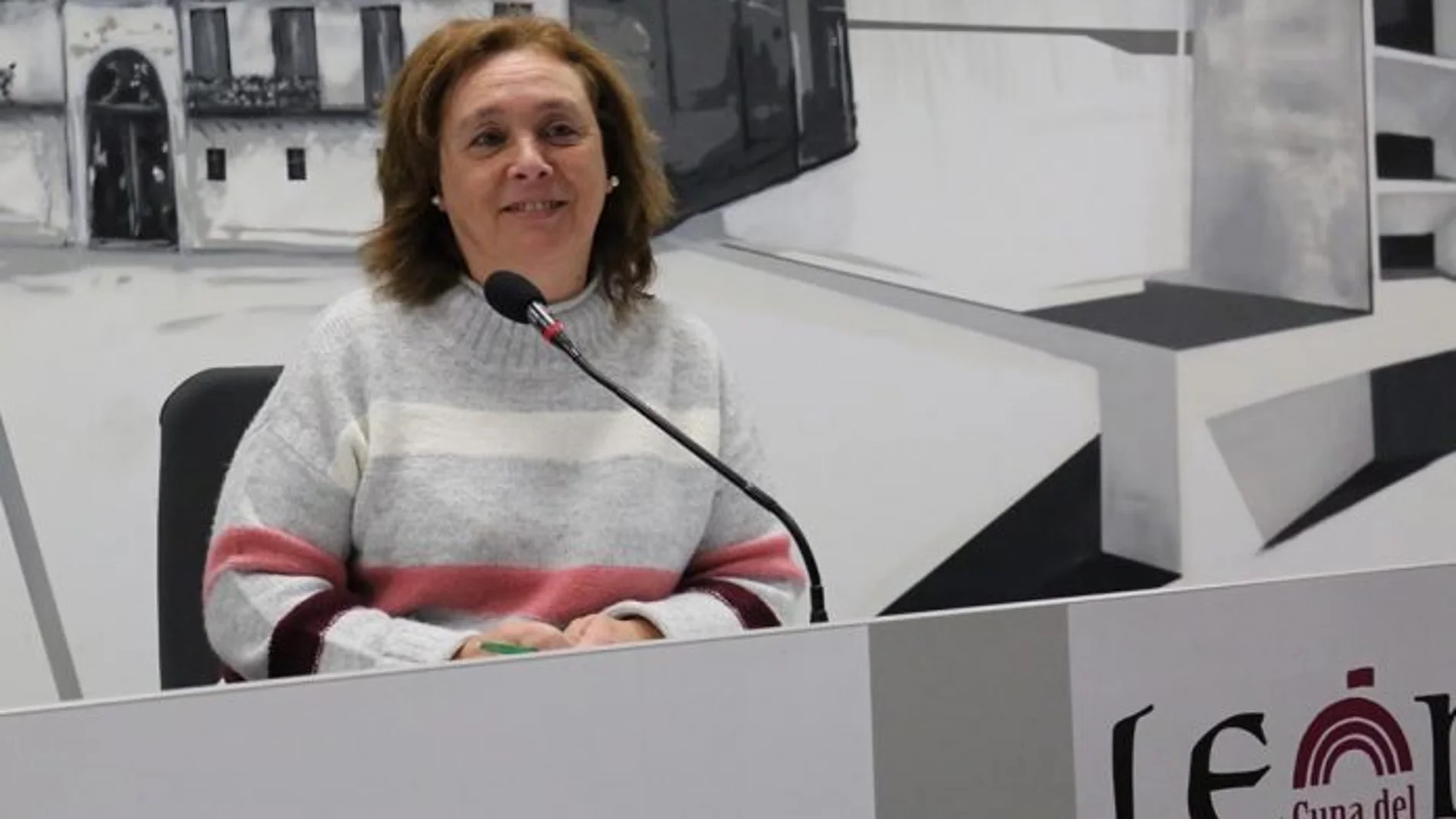 La concejala del PP de León Aurora Baza