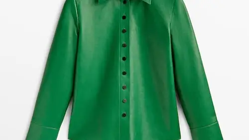 Camisa piel napa verde