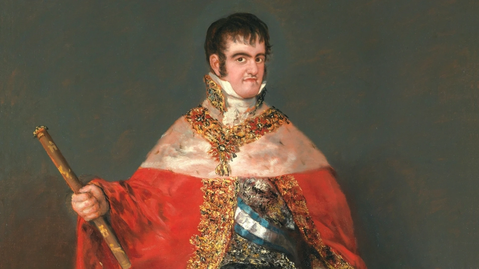 Fernando VII con manto real