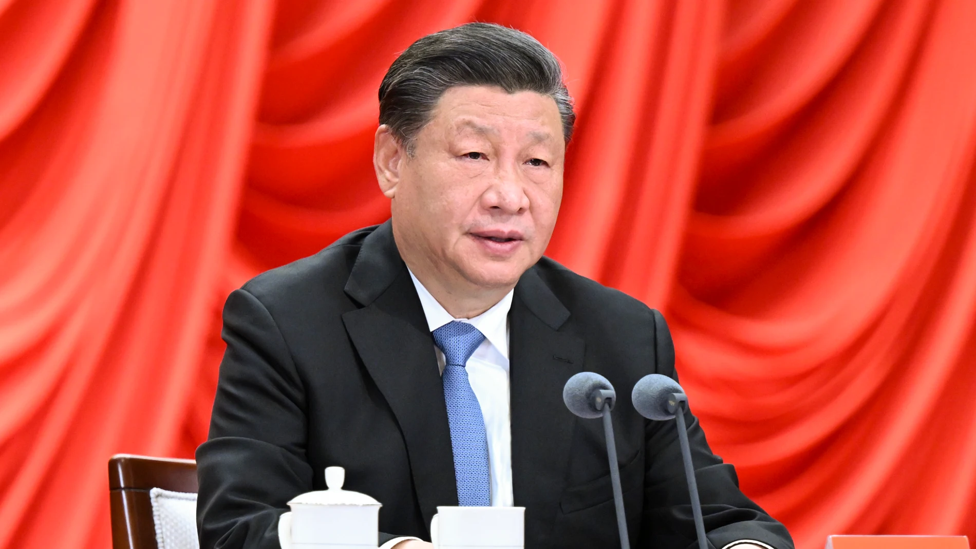 BEIJING, March 1, 2023 -- Xi Jinping, general secretary of the Communist Party of China (CPC) Central Committee, also Chinese president and chairman of the Central Military Commission, addresses a meeting marking the 90th anniversary of the Party School of the CPC Central Committee and the opening ceremony of its 2023 spring semester in Beijing, capital of China, March 1, 2023.01/03/2023