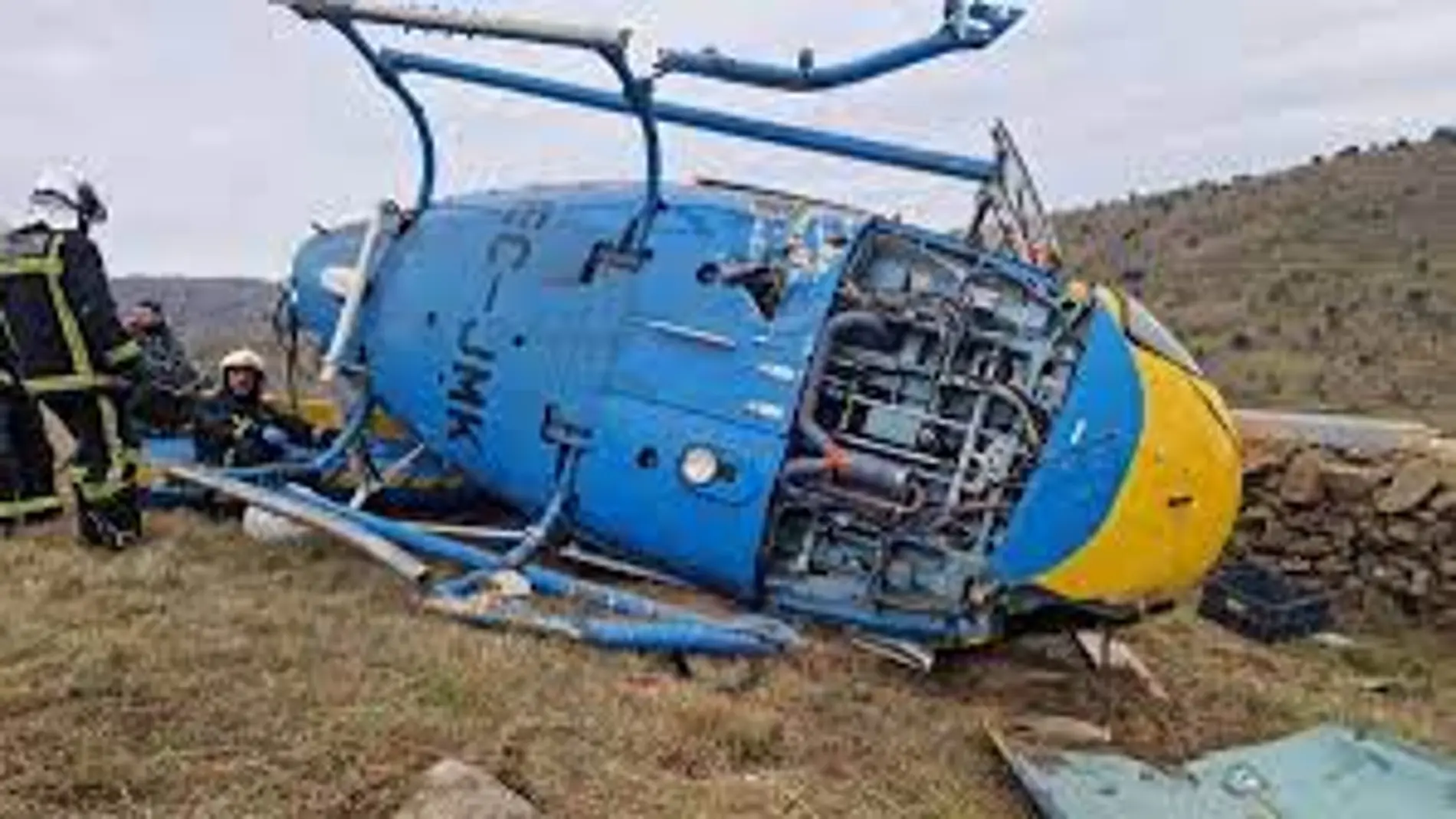 Se estrella un helicóptero de la DGT en Madrid