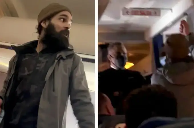 Un hombre amenaza con matar a todos los pasajeros de un avión e intenta apuñalar en el cuello a un azafato