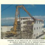 Imágenes de la demolición del acuartelamiento de Garachico