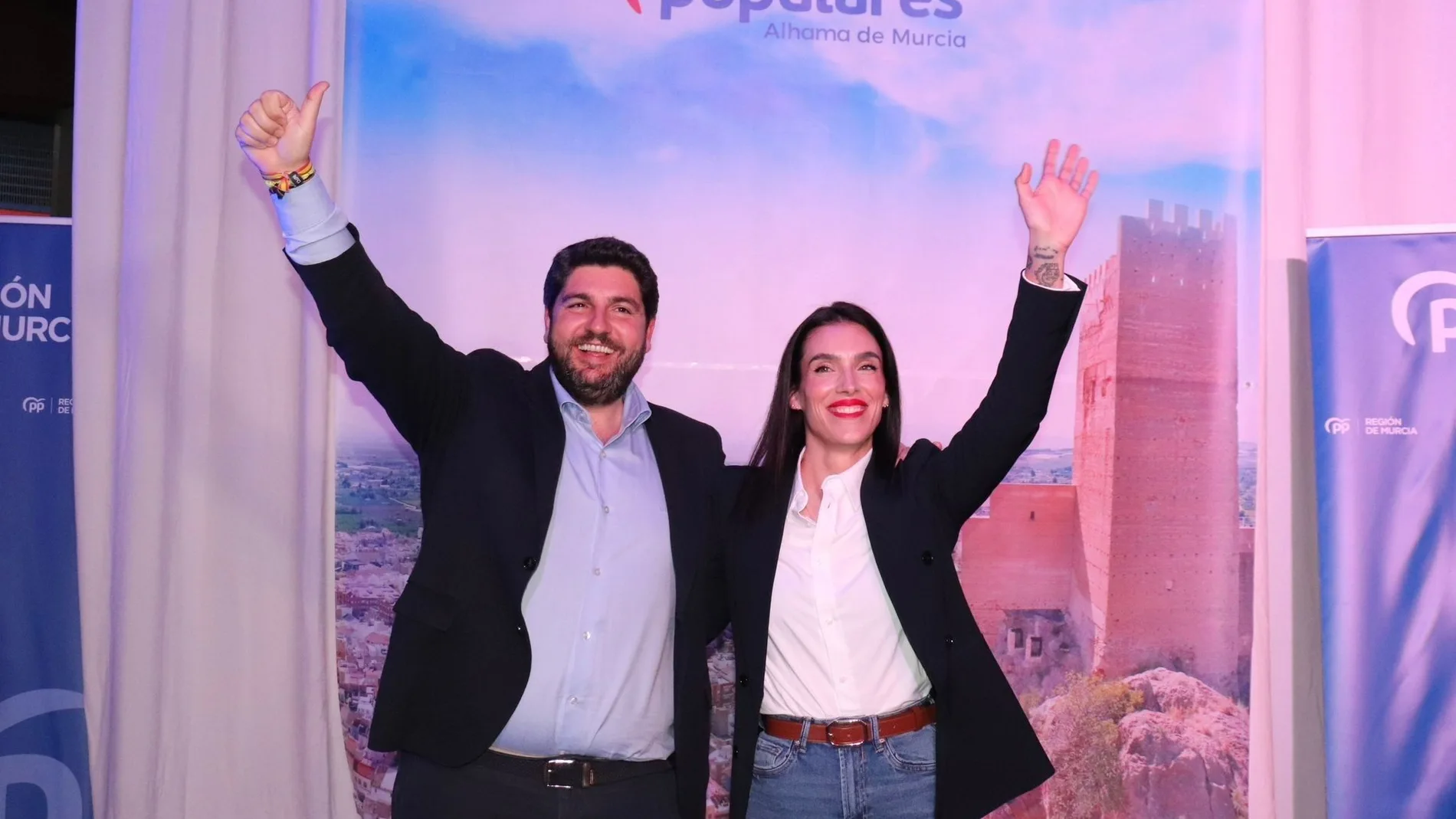 López Miras respalda a la candidata del PP de Alama, María Cánovas