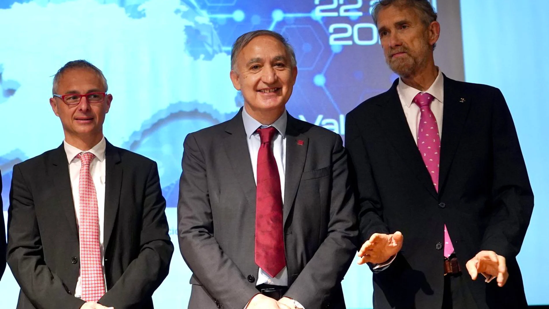 Los rectores Ricardo Rivero, Antonio Largo y Manuel Pérez Mateos