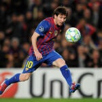 Lionel Messi en aquella noche frente al Bayer Leverkusen