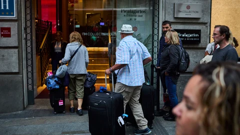 Turistas en hoteles de Madrid