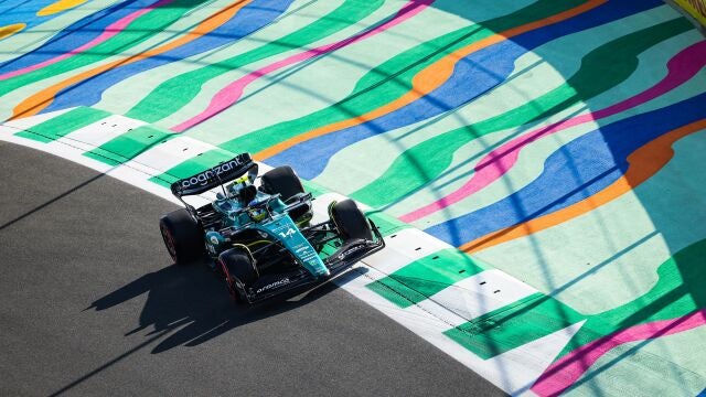 Fernando Alonso, en los libres del Gran Premio de Arabia Saudí