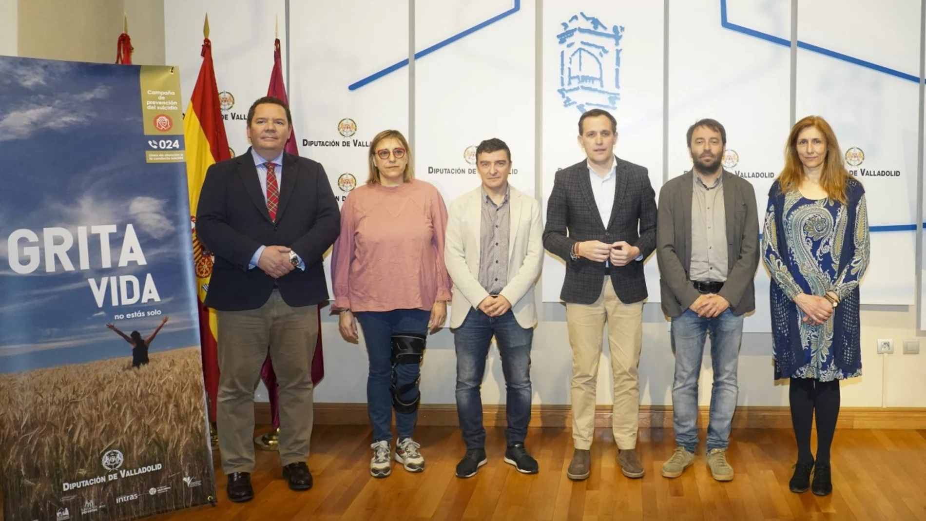 El presidente de la Diputación de Valladolid, Conrado Íscar, presenta la campaña junto a los responsables de las institucionies