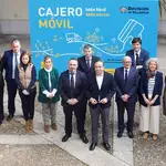 El vicepresidente de la Diputación de Valladolid, Víctor Alonso, se reúne con representantes de entidades financieras para explicarles el proyecto de Cajero Móvil