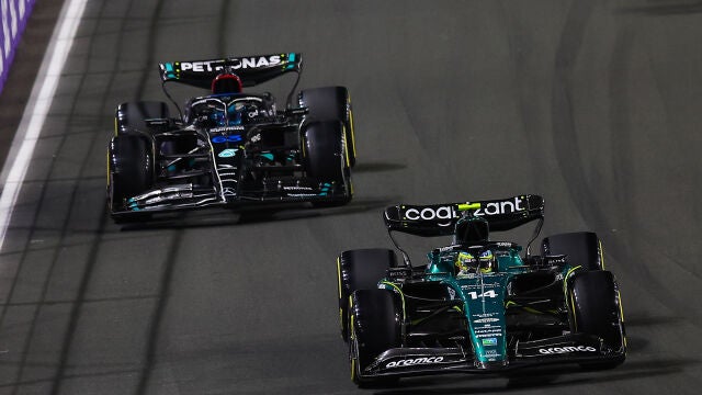 Fernando Alonso en su AMR23
