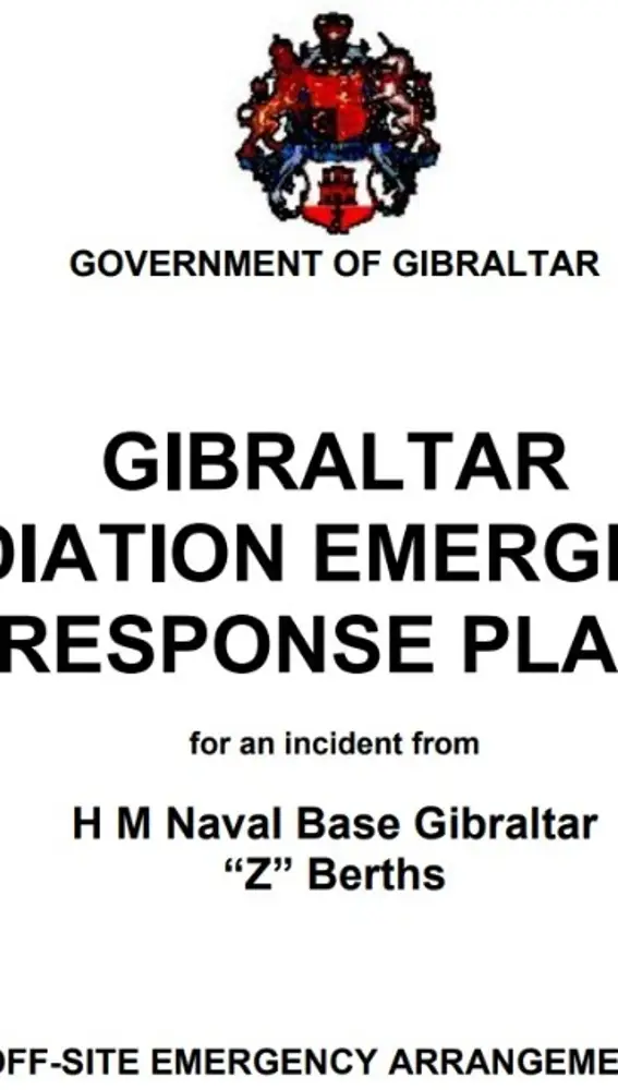 Portada del plan de emergencia para Gibraltar