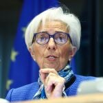 Brussels (Belgium), 20/03/2023.- President of the European Central Bank (ECB) Christine Lagarde speaks during a Committee on Economic and Monetary Affairs at the European Parliament in Brussels, Belgium, 20 March 2023. (Bélgica, Bruselas).