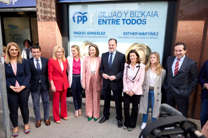 Cuca Gamarra inaugura la nueva sede del Partido Popular en Bilbao