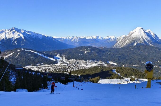 Un día de esquí en Seefeld, Tirol, Austria