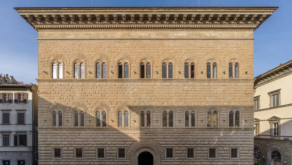 La fachada del Palacio Strozzi 