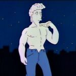 El David de Miguel Ángel, representado con pantalones en los Simpson