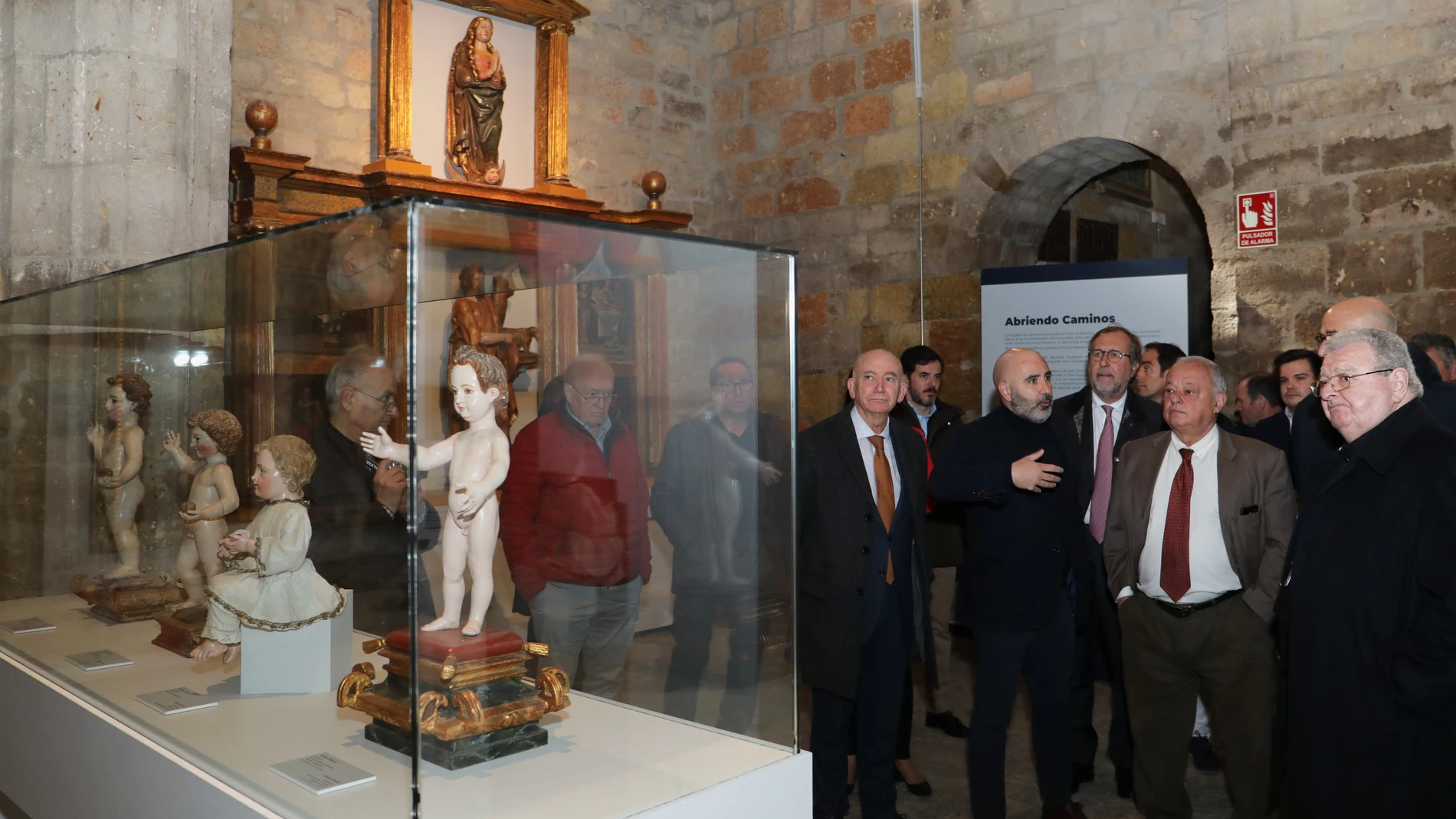Gonzalo Santonja, José Enrique Martín y Manuel Herrero, en la inauguración del espacio museístico
