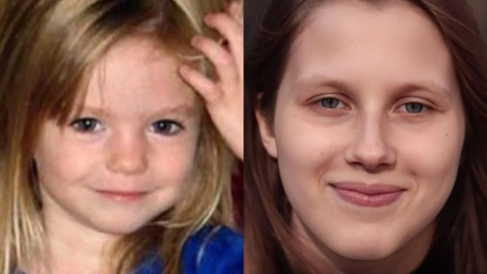 La joven polaca Julia Faustyna (der.) afirma que es la niña británica desaparecida Madeleine McCann (izq.)
