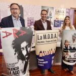 El alcalde Mario Simón y los concejales Alfonso Polanco y Laura Lombraña presentan el cartel de conciertos