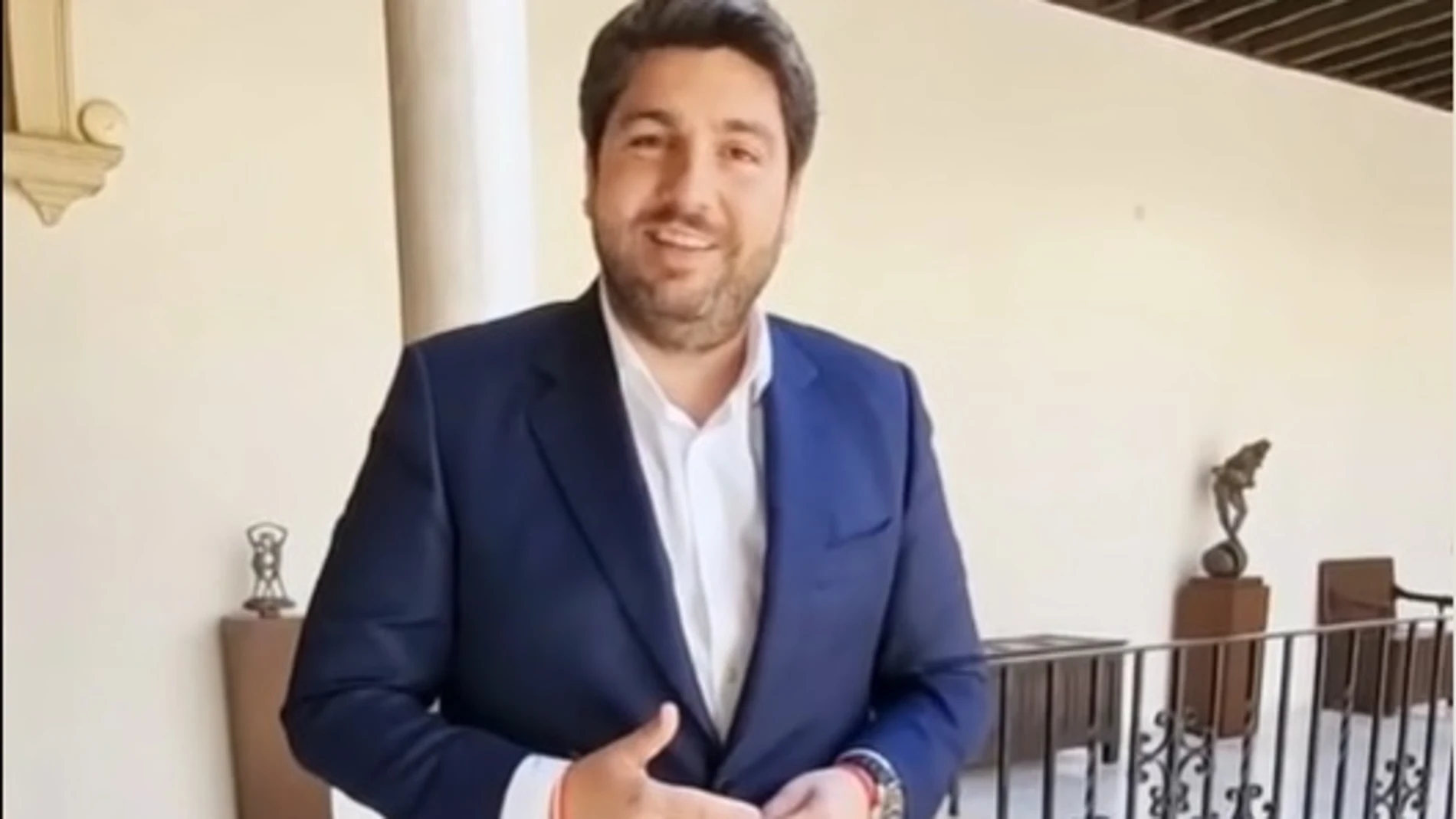 El presidente de la Región de Murcia, Fernando López Miras, en su primer vídeo de TikTok que acumula cerca de 70.000 visualizaciones