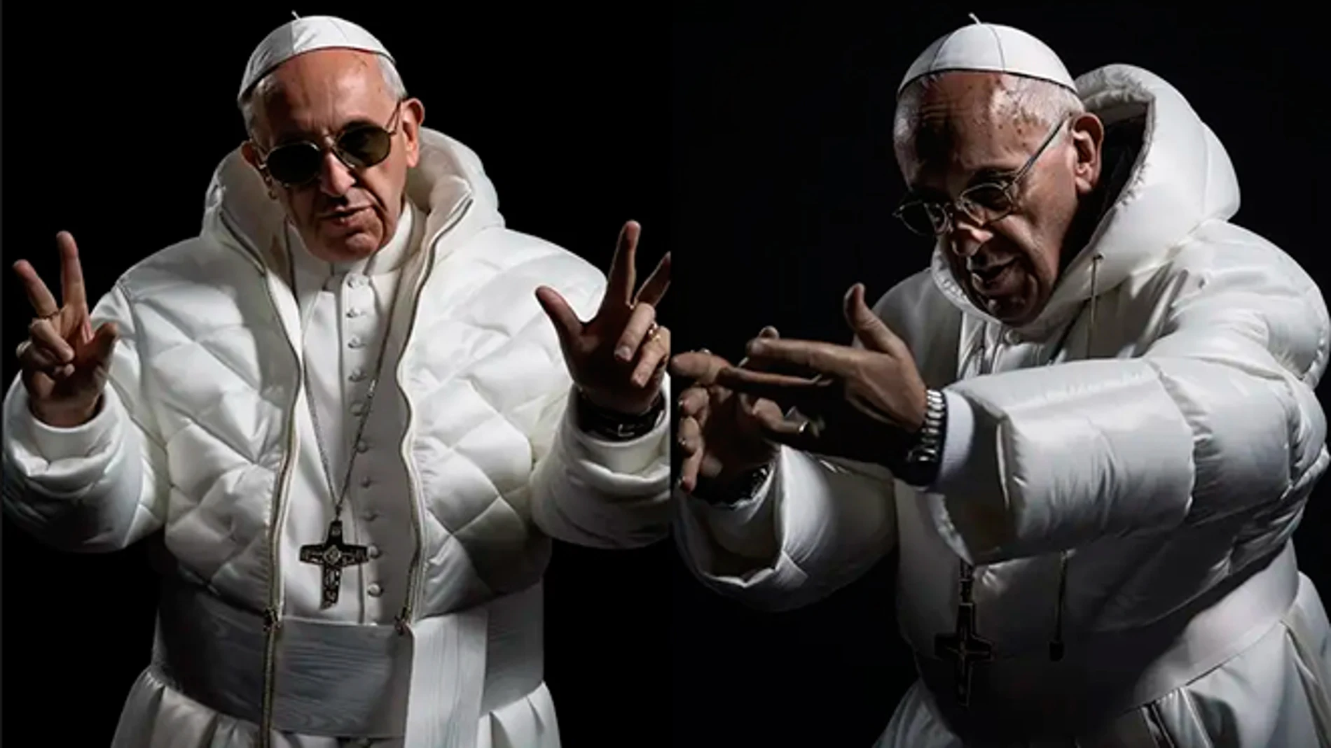 El Papa Francisco recreado por la inteligencia artificial Midjourney.