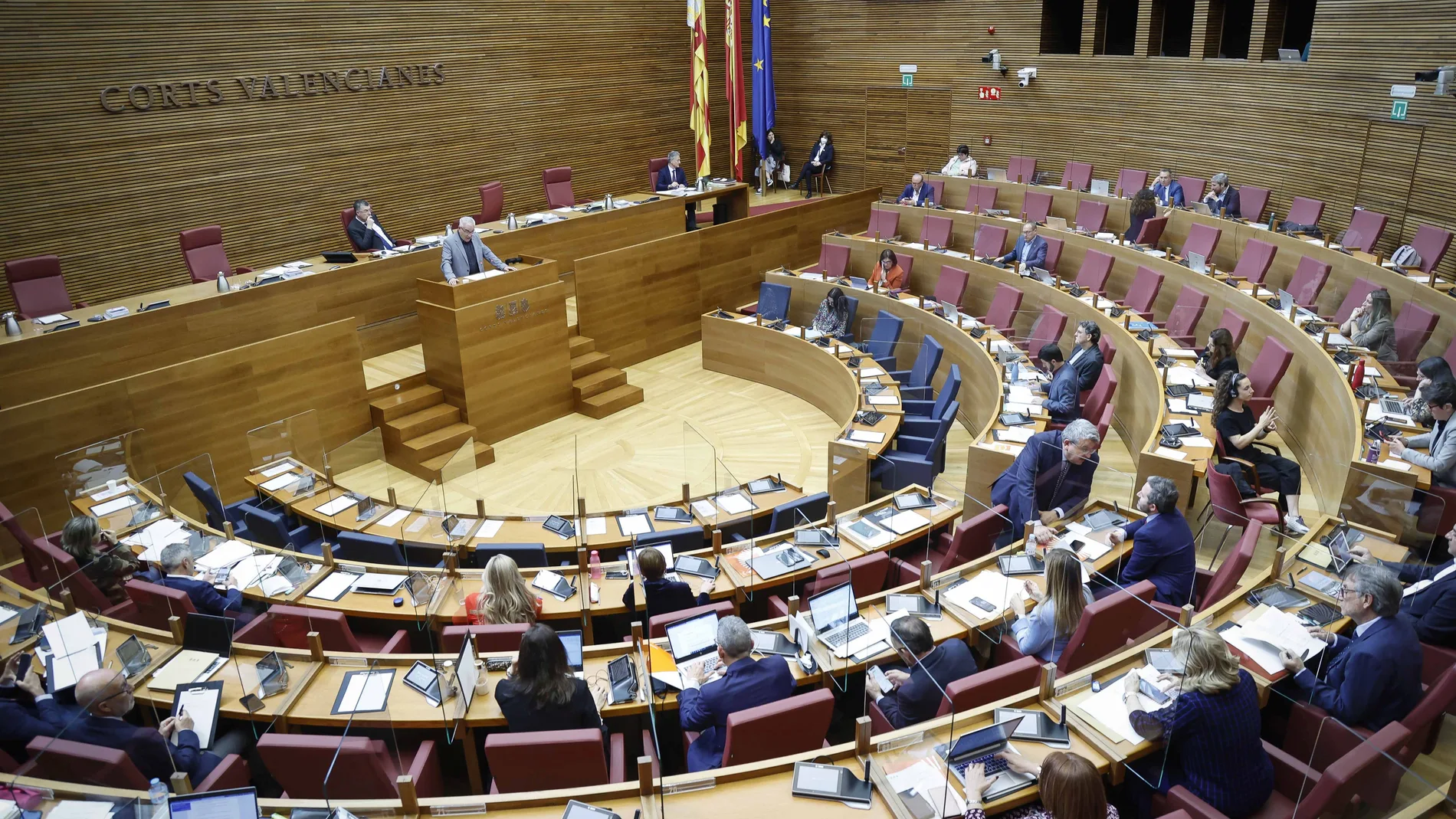 Imagen del último pleno de la legislatura celebrado hoy y ayer en Les Corts Valencianes