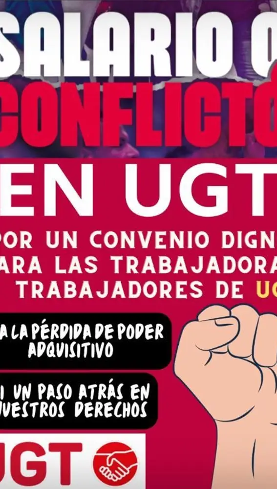 Cartel de los trabajadores de UGT