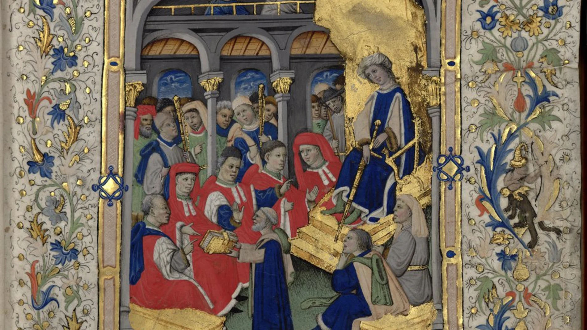 Ilustración de 1448 de María de Castilla, incluida en las Observancias de Barcelona