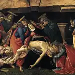 "Lamentación ante Cristo muerto", obra de Botticelli
