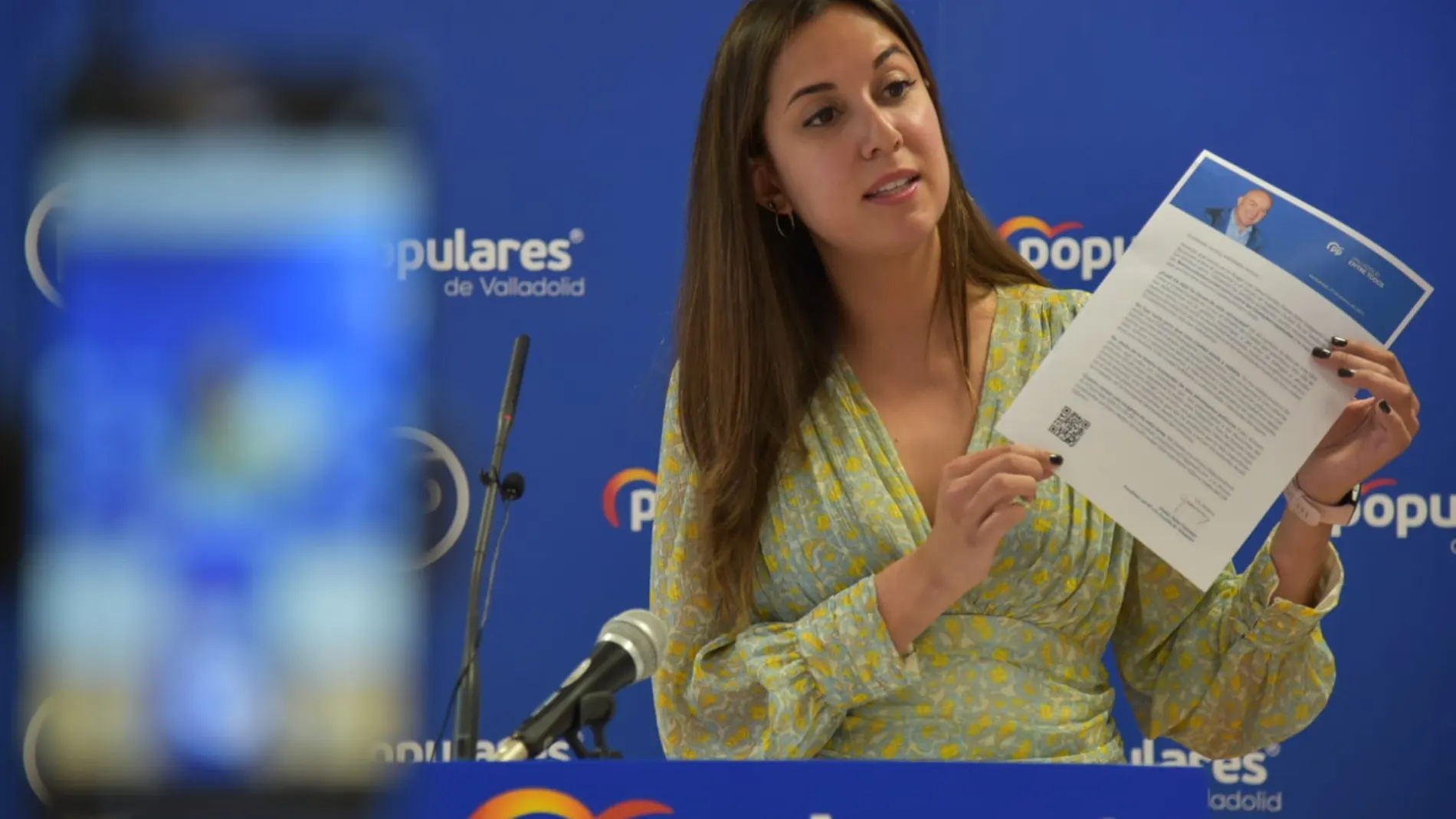 La portavoz de la campaña del candidato a la alcaldía de Valladolid, Blanca Jiménez Cuadrillero