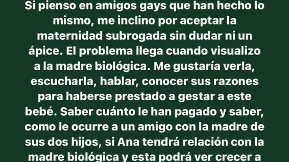 Story de Instragram de Mercedes Milá
