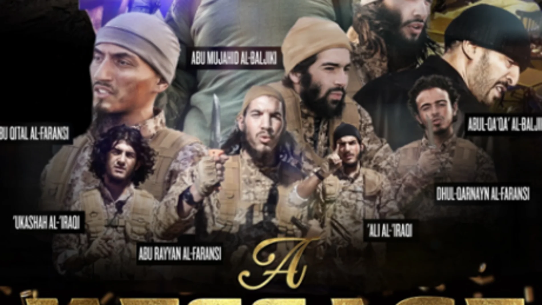 La imagen de portada del artículo muestra a los yihadistas que cometieron los atentados de noviembre de 2015 en París
