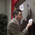 Mr. Bean interactúa con la famosa pintura de Whistler en una película de 1997