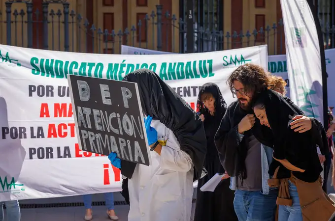Pinchazo de la huelga de médicos de Atención Primaria en Andalucía