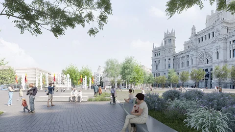 Recreación del "Eje Cero", desde la glorieta de Carlos V hasta Cibeles